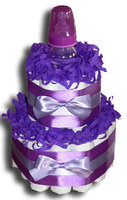Purple Diaper Cakes