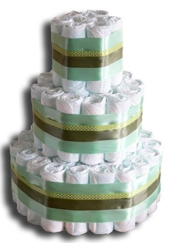 DIY Green Diaper Cake
