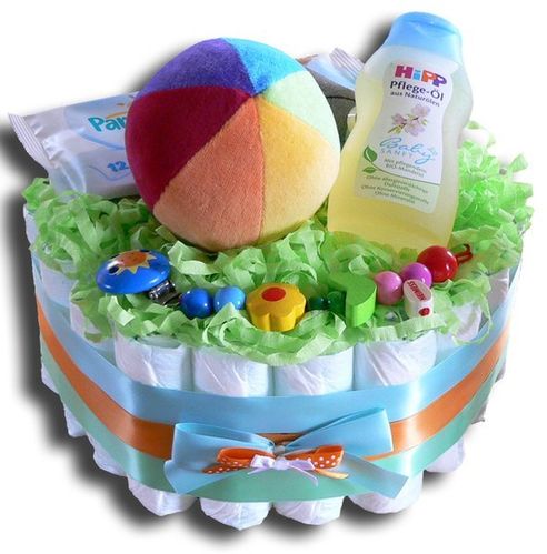 Colourful Ball Diaper Cake