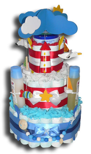 Lighthouse Diaper Cake