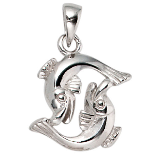 Pisces zodiac pendant 925 silver
