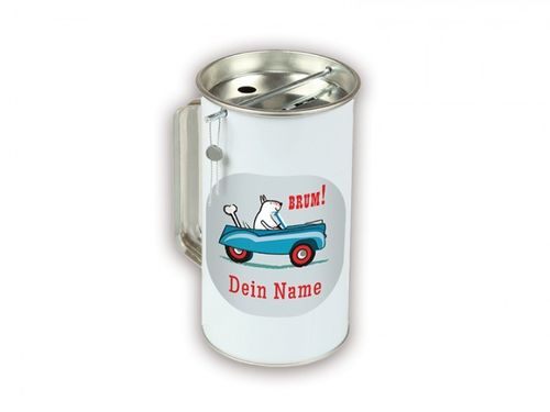 Money box Driving Dog with name