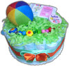 Nappy cake "colourful ball" girl