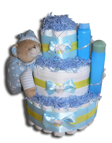 Nappy Cake Bear with Music Box