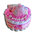 Diaper cake with plush ball girl