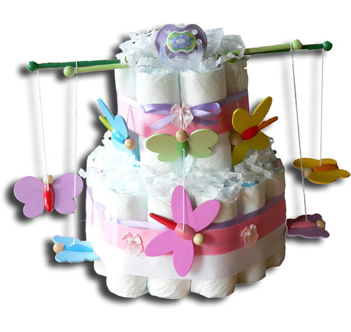 Nappy Cake Butterfly Mobile