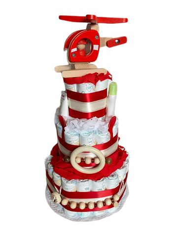 Large helicopter / helicopter diaper cake