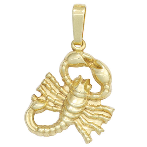 Scorpio zodiac pendant 333 gold yellow gold